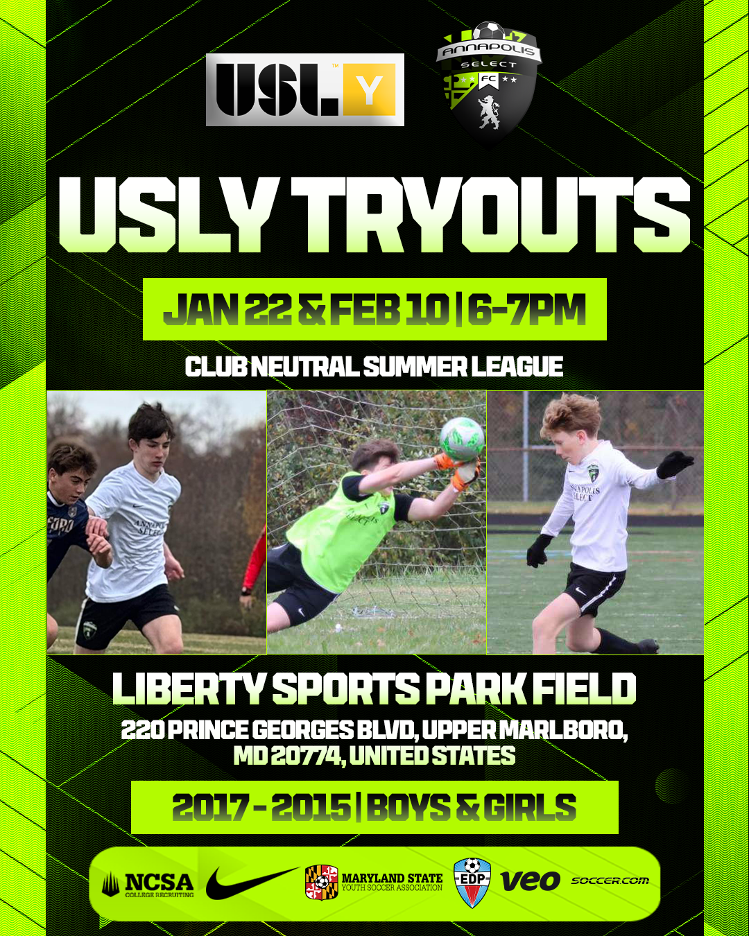 ANASEL - USLY TRYOUTS 2017 - 2015